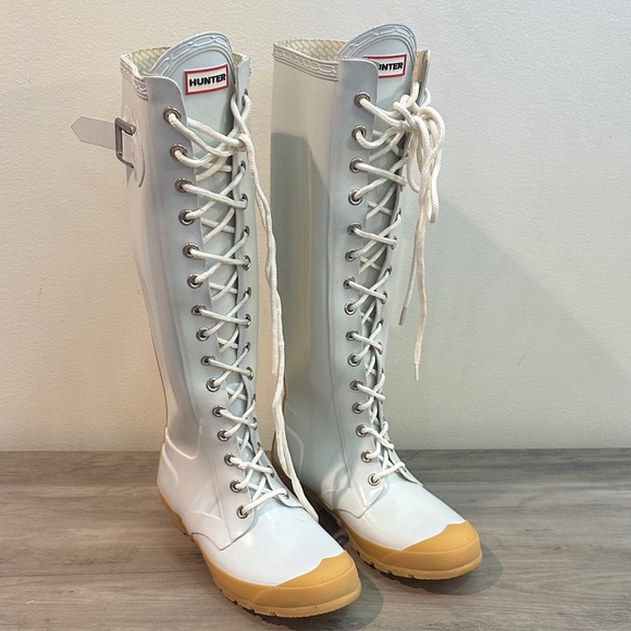 RARE HUNTER WATLING TALL LACE UP BOOT - Picture 1 of 7